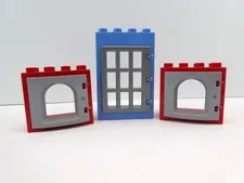 Lego Duplo Lot of 3 Castle Door / Window Panes 31171 16598