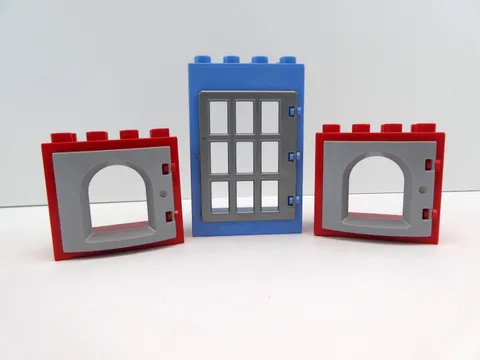 Lego Duplo Lot of 3 Castle Door / Window Panes 31171 16598