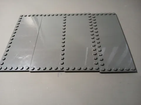 #4783# Lego 6205 Tile modified 6 X 16 with studs on 3 sides Dark Bluish Grey NEW
