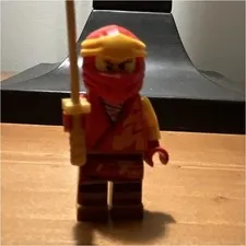 LEGO NINJAGO Kai Red Ninja Minifigure with Gold Sword Weapon