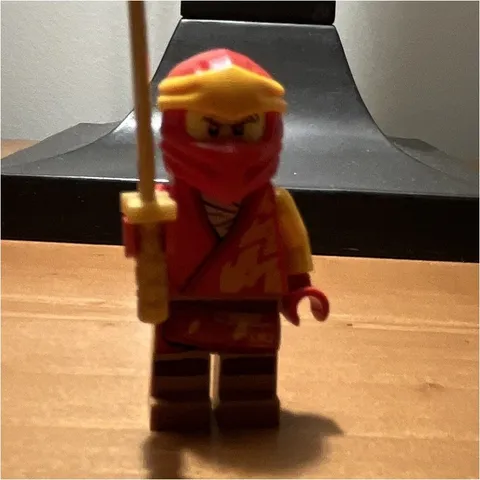 LEGO NINJAGO Kai Red Ninja Minifigure with Gold Sword Weapon