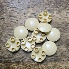 LEGO Tan Plate Round 2 x 2 Rounded Bottom Boat Stud QTY 10. 2654