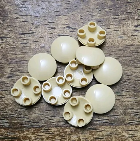 LEGO Tan Plate Round 2 x 2 Rounded Bottom Boat Stud QTY 10. 2654