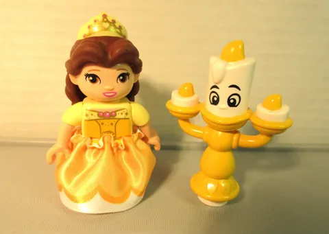 Lego Duplo Disney Beauty and Beast  Princess Figures Lot of 2  figures + skirt