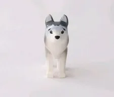 Lego Animal Dog Husky White and Dark Bluish Gray 