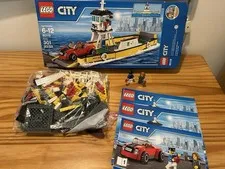 LEGO CITY: Ferry (60119) 100% Complete w/ Minifigures, Box, Manuals. Excellent