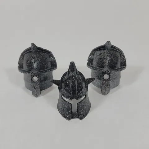 LEGO Knights Kingdom DRACUS Speckle Black Armor Visor Parts Lot 54174 54175 8705