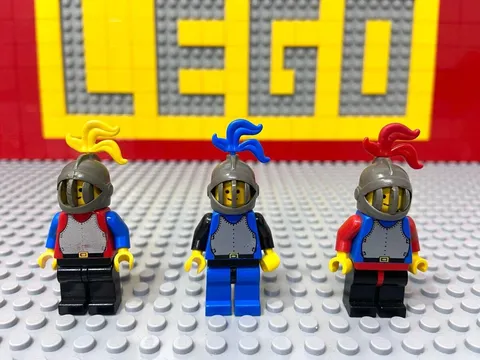 Lego Castle Series Minifig Soldier Knight Crusader Black Knight Black Falcon Set
