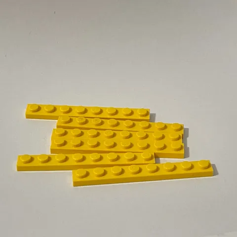 Lego 3460 Yellow Replacement Add-on Pieces Parts Lot of 6