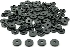 Lego 100 New Dark Bluish Gray Tiles Flat Smooth Round 2 x 2 with Hole Parts