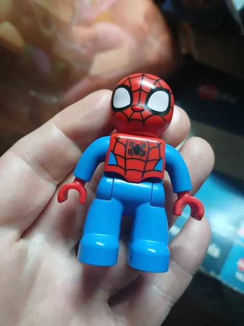 LEGO DUPLO Spider-Man figure, specifically the version with large eyes