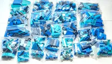 Lego Blue Bricks Slope Arch Panels Curved 1000pc Bulk Lot City Police Sea Ocean