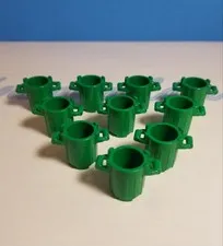 Lego Part 28967 / 92926 Dustbin Trash Can with Lid Holders Lot of 10