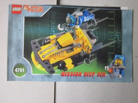 Lego 4791 Alpha Team Building Instructions Instruction Mission Deep Sea