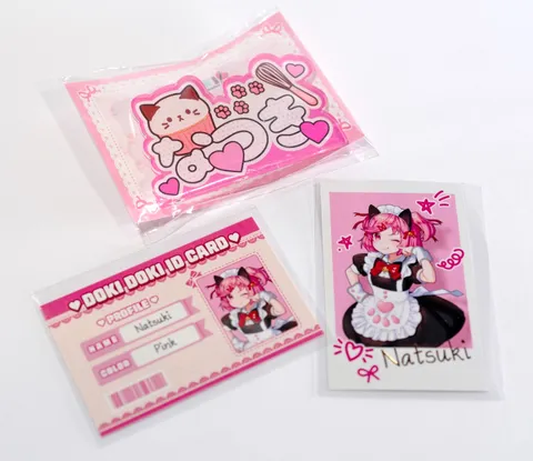Natsuki - Doki Doki Literature Club! Rare Moeku DDLC Korea Maid Cafe Merch -RARE