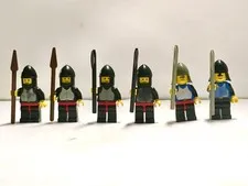 Castle LEGO Black Falcon Knight 6x Minifigures Pieces Accessories Vintage