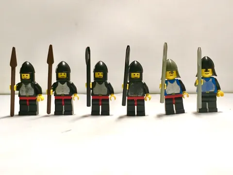 Castle LEGO Black Falcon Knight 6x Minifigures Pieces Accessories Vintage