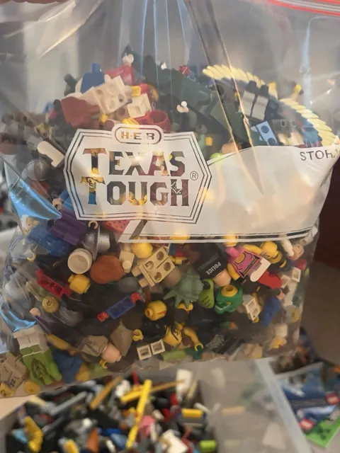 2LBS 10 Oz LEGO Minifigure Lot Assorted Parts, Heads, Hairs, Helmets, Animal,Etc