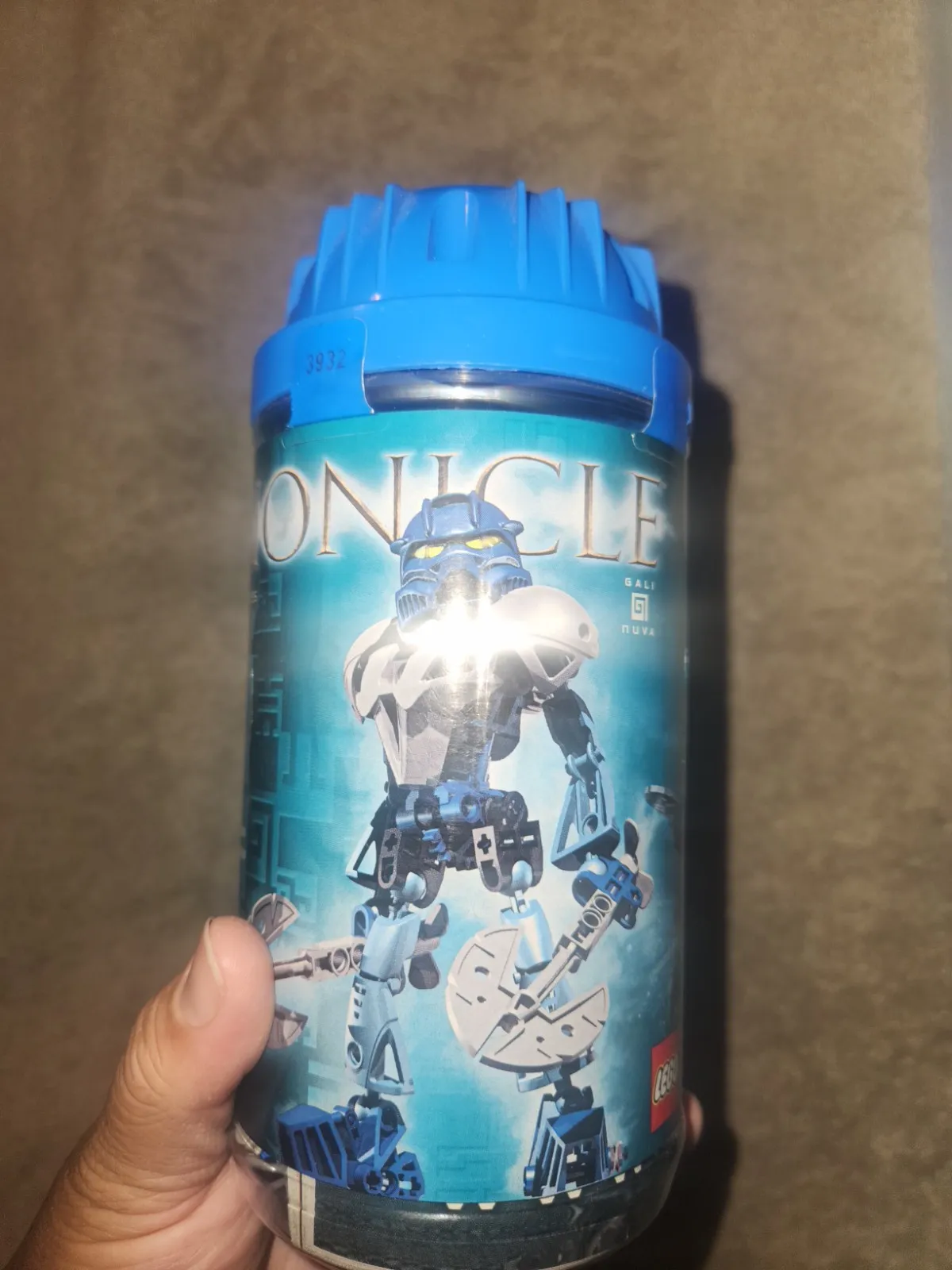 (SEALED) LEGO BIONICLE Gali Nuva Blue Plastic Canister, 44pc, 2002 