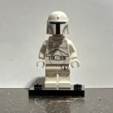 LEGO Star Wars Boba Fett White Prototype Minifigure w/ Helmet Jetpack