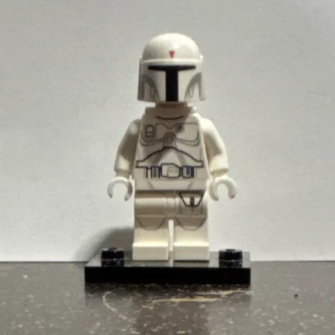 LEGO Star Wars Boba Fett White Prototype Minifigure w/ Helmet Jetpack