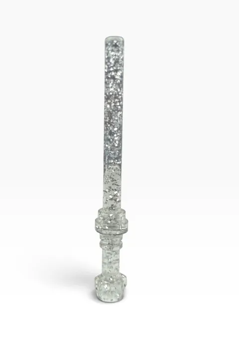 Official Lego Unreleased Color Monochrome Trans Clear Glitter Minifig Lightsaber
