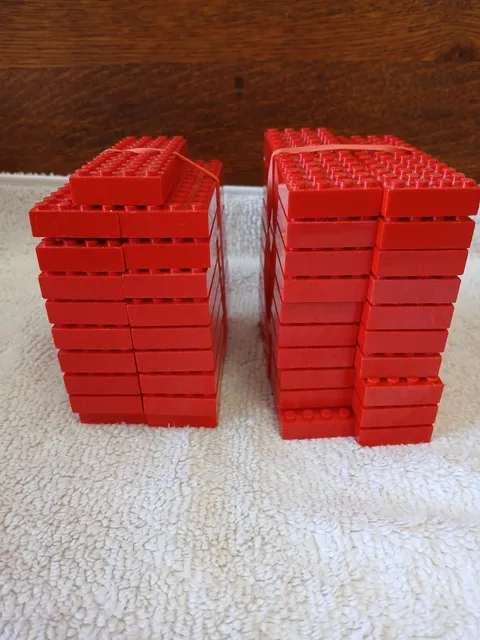 39 Pieces Lego Blocks Red 4 X 12