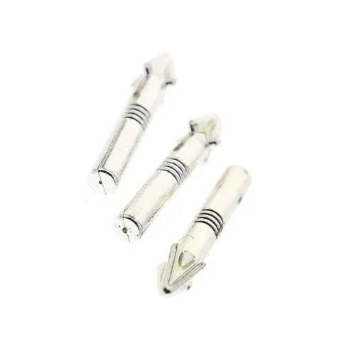 3x LEGO Minifigure Accessory Weapon Arrow Chrome Silver Harpoon Tip 70750 57467a