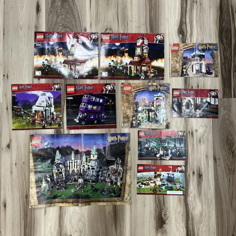 LEGO HARRY POTTER INSTRUCTIONS MANUAL POSTER LOT VINTAGE NEW 4840 4706 4702 4738