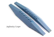 2 LEGO Sand Blue Wedge 2 x 16 Triple Slope Star Wars (30382 7256) - 2 Pieces