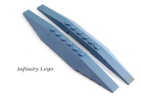 2 LEGO Sand Blue Wedge 2 x 16 Triple Slope Star Wars (30382 7256) - 2 Pieces