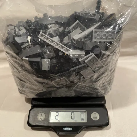 Legos 2lbs Assorted & Random Black & Gray Pieces & Parts