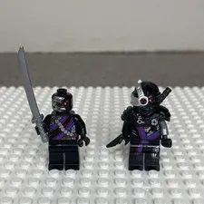 Lot of 2 LEGO Ninjago Nindroid Warrior Minifigures swords
