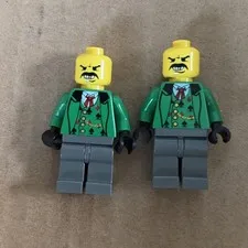 2x Lego Minifigure Western Cowboys Bandit 3Dewey Cheatum Cylinder (Missing Hats)