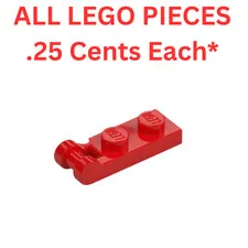 LEGO Plate 1x2 with End Bar Handle Red 60478 - Genuine LEGO Parts Pieces Bulk