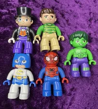 LEGO Duplo Lot Marvel DC Superhero Villains Figures Hulk Batman Spiderman