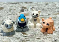 Lego Duplo Animals Lot of 4 Duck Sheep Cat Pig Figures Toddler Pretend Play