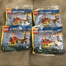 Lot of 4  LEGO Creator 30670 Santa's Sleigh Ride 73 pcs New Sealed Christmas