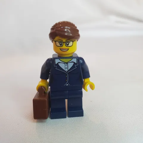 LEGO Creator 60134 Office Lady Mini figure Minifig Briefcase Blue Suit