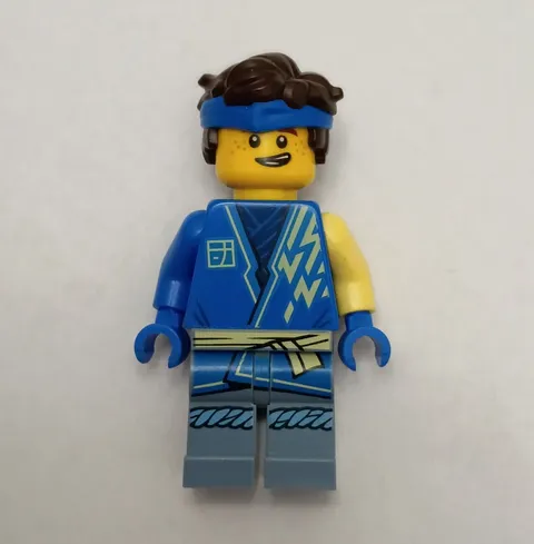 LEGO Blue Outfit Plastic Minifigure w/ Headband & Brown Hair
