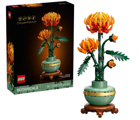 LEGO Botanicals Chrysanthemum Building Set for Adults - Lego Flowers