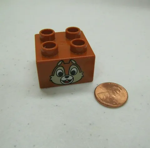 Lego Duplo DISNEY CHIPMUNK FACE Chip Dale Mickey Mouse Club Head Specialty Block