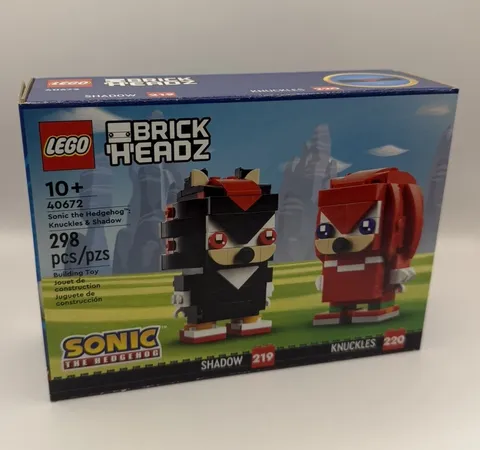 Lego BRICKHEADZ: Sonic the Hedgehog: Knuckles & Shadow (40672) New / Sealed