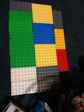 Lego Duplo Base Plates 15pc Bulk Lot Assorted Colors And Sizes Blue, Yellow Etc