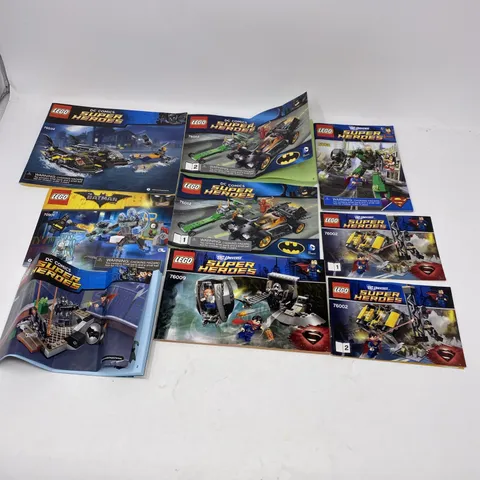 Lego manual ONLY instructions booklet manuals bundle super heroes DC Lot Of 9