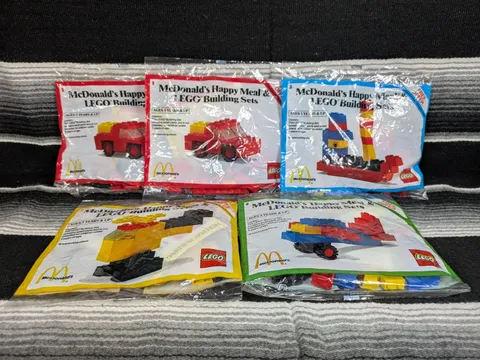 Lego McDonalds Happy Meal Set Car, Helicopter 1989 New Sealed *Lot of 5*