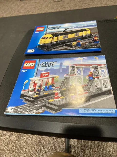 Lego 7937 #2, 7939 #1 Train Station City railroad passenger Manuals Only Lot 03