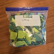 LEGO Bulk Lot Green Bricks Plates and Pieces 1.75 Lbs