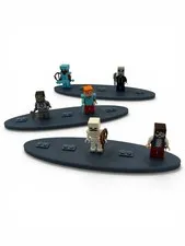 Custom Made Minifigure Display Stands - Pack Of Three - Gray