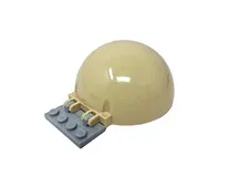1x Lego Windshield 8x8x3  Tan Half Sphere Round 95198 + (2) 92582